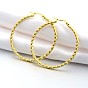 304 Edelstahl-Creolen, hypoallergene Ohrringe, verdrehte Ringform