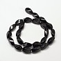 Dyed Natural Black Onyx Twist Beads Strands, 16x8mm, Hole: 1mm; about 25pcs/strand, 15.7 inch