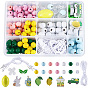 DIY Jewelry Making Kits, Including Wood Bead and Glass Beads, Mixed Shapes