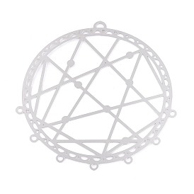 Ссылки полые плоские круглые люстры компонент 201 из нержавеющей стали, гравированные металлические украшения, не тускнеет