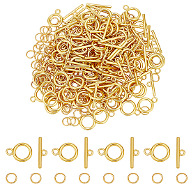 Сплавочные застежка тоггл тибетского стиля, с латунными открытыми скачками