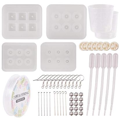 Разработка, с силиконовыми формами, Латунные крючки для сережек, железные головные булавки / глазные булавки и легкосплавные бусинки