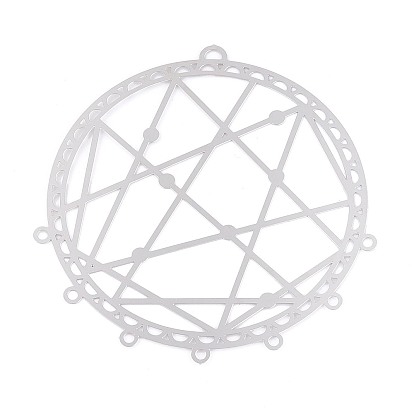 Ссылки полые плоские круглые люстры компонент 201 из нержавеющей стали, гравированные металлические украшения, не тускнеет