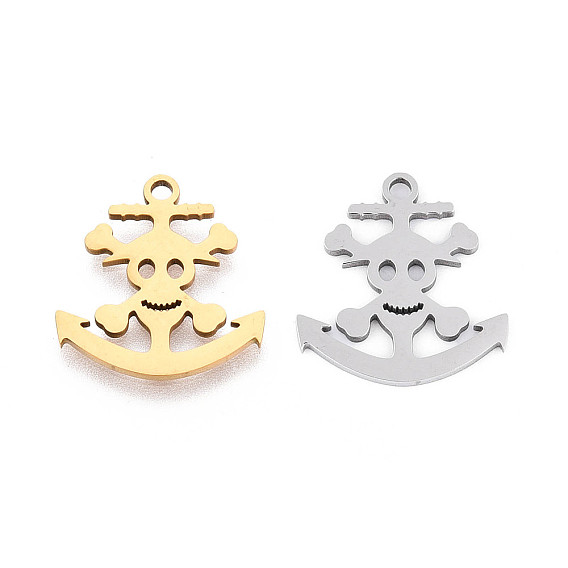 201 подвески из нержавеющей стали, Якорь и штурвал с подвесками в виде черепов, лазерная резка