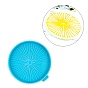 Flat Round with Dandelion Pattern Cup Mat Silicone Molds, Resin Coaster Molds, for UV Resin & Epoxy Resin Craft Making