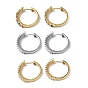 Aretes de aro con circonitas cúbicas, joyas de latón para mujer