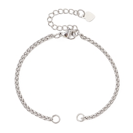 304 изготовление браслетов цепочек из нержавеющей стали пшеницы, не тускнеет