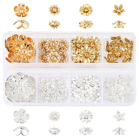 48 шт. 8 наборы латунных колпачков для бусин в форме цветка