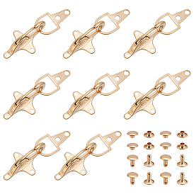 8 пряжка из сплава для сумок, карабин, застежка-кнопка, пуговица для одежды, с заклепками, швейная фурнитура для пальто пуховика