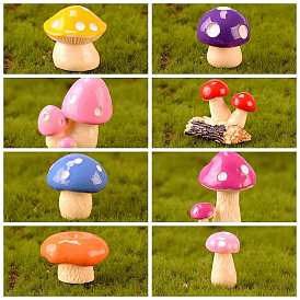 Ornements miniatures en résine de champignon, accessoires de maison de poupée micro paysage, décorations pour la maison