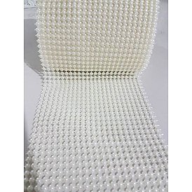 24 ряды абс пластиковая имитация жемчужной сетки рулон ленты, домашний декор свадьбы