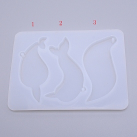 Self Defence Keychain Silicone Molds, Non-Contact Door Opener Silicone Mold, for Door Handles, Elevator Buttons and Public Equipment