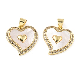 Латунные подвески, сердце, с оболочкой, без свинца и без кадмия, стойки покрытие, долговечный, реальный 18 k позолоченный