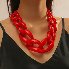 Богемные массивные ожерелья из витой цепочки из смолы для женщин