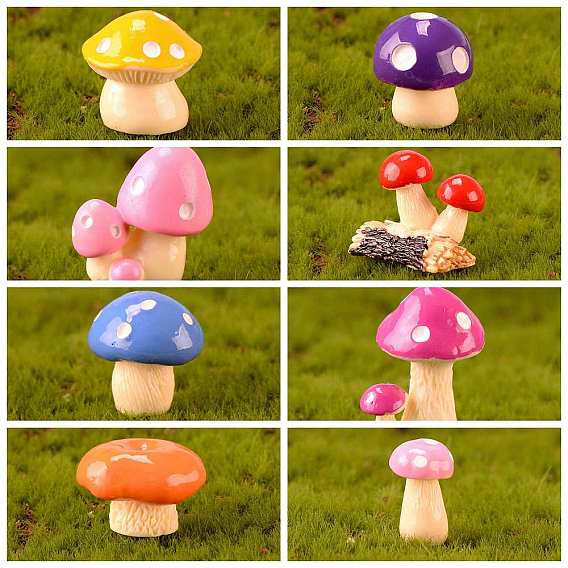 Миниатюрные грибовидные украшения из смолы, аксессуары для домашнего кукольного домика с микро-ландшафтом, украшения для дома