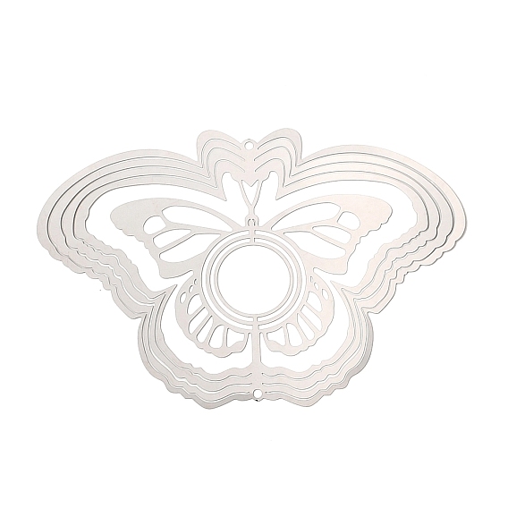 201 нержавеющая сталь 3 вращающийся подвесной ветряной спиннер, для украшения сада внутри и снаружи помещения, не тускнеет, цвет нержавеющей стали