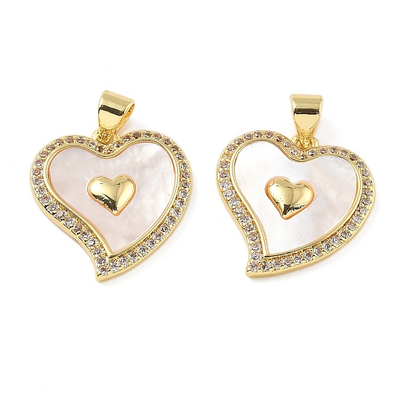 Латунные подвески, сердце, с оболочкой, без свинца и без кадмия, стойки покрытие, долговечный, реальный 18 k позолоченный