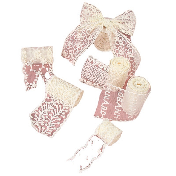 Цветок/слово/дерево/бантик/звезда из полиэстера с кружевной отделкой, аксессуары для одежды, белье