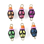 Halloween Acrylic & Polymer Clay Connector Charms, Skull Links