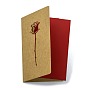 4 Sets Kraft Paper Greeting Cards, Tent Card, Mother's Day Theme, with Envelope, Rectangle
