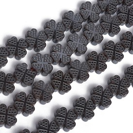 Non-magnetic Synthetic Hematite Beads Strands, Clover