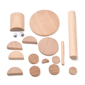 DIY Woodwork 3D Monkey Animal Wood Chip Tree Branch Material Pack, for Kindergarten Handmade Educational Toys