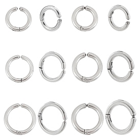 Unicraftale 12Pcs 6 Size 304 Stainless Steel Cuff Earrings, Ring Shape Hypoallergenic Earrings for Women