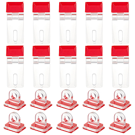 20 коробки акриловые самоклеящиеся защелки, прямоугольные