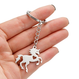 Stainless Steel Keychains, Unicorn