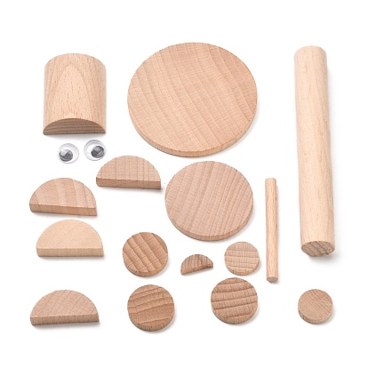 DIY Woodwork 3D Monkey Animal Wood Chip Tree Branch Material Pack, for Kindergarten Handmade Educational Toys