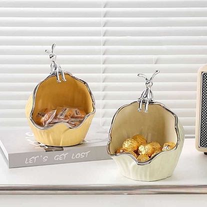 Ceramic Rabbit Key Storage Ornaments, Home Desktop Decorations