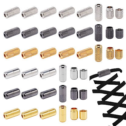 36 Sets 6 Styles Brass Capsule Lace Lock Buckles, DIY Sneaker Kits Metal Shoelaces lock Accessories