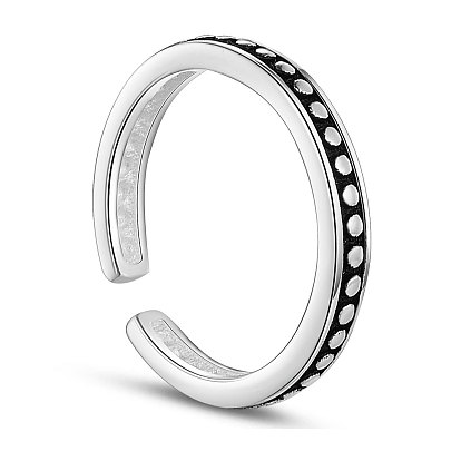 Кольцо-манжета shegrace 925 из стерлингового серебра, с точками, Размер 7