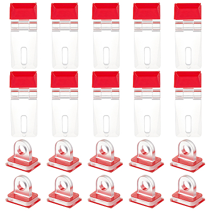 20 коробки акриловые самоклеящиеся защелки, прямоугольные
