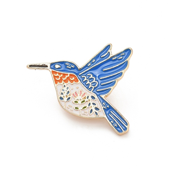Эмалевые значки колибри, булавки для лацканов из сплава для одежды рюкзака
