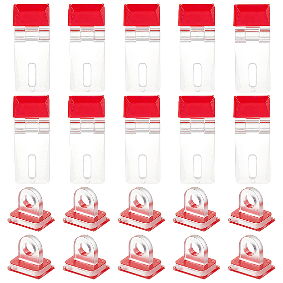 20 коробки акриловые самоклеящиеся защелки, прямоугольные