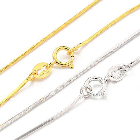 925 ожерелья из стерлингового серебра в виде змеиной цепочки.