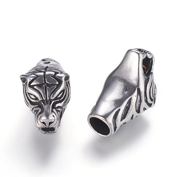 304 концы из нержавеющей стали шнур, Торцевые крышки, леопард головы