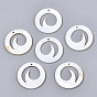 Natural Freshwater Shell Pendants, Flat Round