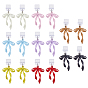 16шт 8 цвета пластиковые мобильные пылезащитные заглушки, с подвесками-бантиками из эмалевого сплава