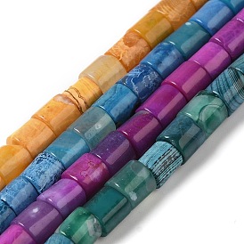 Natural Quartz Beads Strands, Dyed, Column