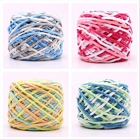 Small ice strips thick wool crochet slippers thread hand-woven DIY carpet cushion scarf bag material thread