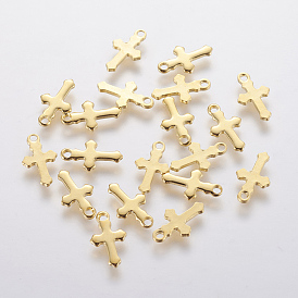 304 миниатюрные подвески-крестики из нержавеющей стали