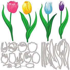 Углеродистая сталь разрезает трафареты, для diy scrapbooking, Фотоальбом, декоративная бумага для тиснения, цвет нержавеющей стали, тюльпан