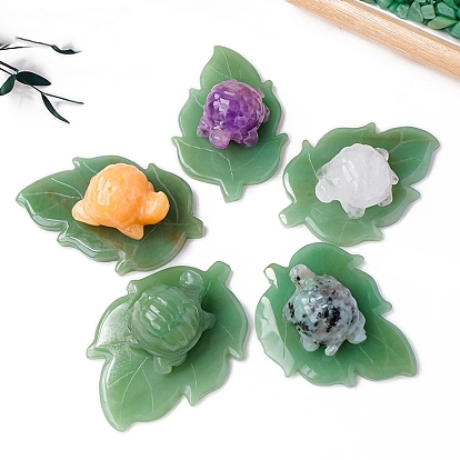 Природный драгоценный камень украшения дисплей, украшение домашнего офиса, черепаха