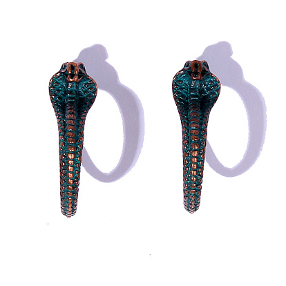 Stylish Retro Snake Earrings for Women - W340 Fashionable Serpent Ear Studs and Hoops