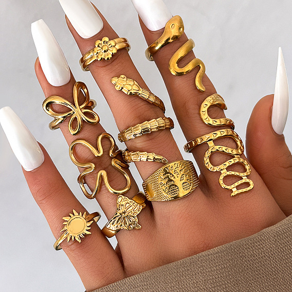 304 открытые кольца манжеты из нержавеющей стали, бабочка