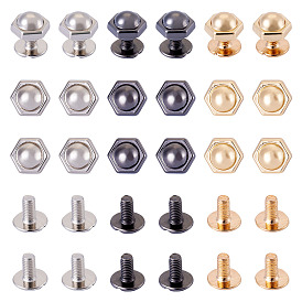 18 наборы 3 цвета железные винты, с гайками из сплава, шестиугольник