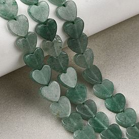 Естественный зеленый авантюрин бисер нитей, сердце
