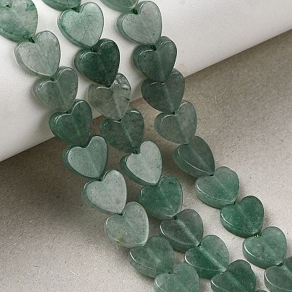 Естественный зеленый авантюрин бисер нитей, сердце